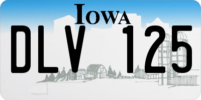 IA license plate DLV125