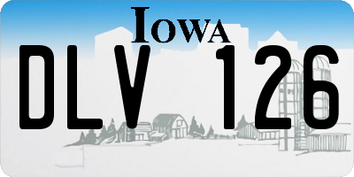 IA license plate DLV126