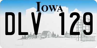 IA license plate DLV129