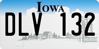 IA license plate DLV132