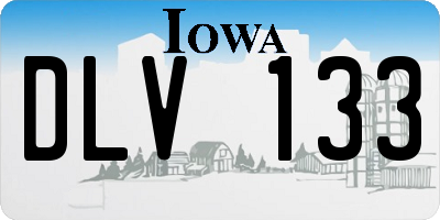 IA license plate DLV133