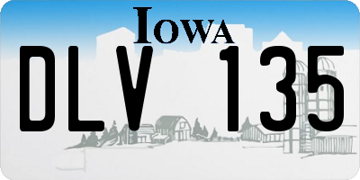 IA license plate DLV135