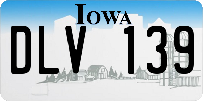 IA license plate DLV139