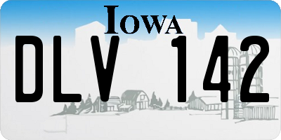 IA license plate DLV142