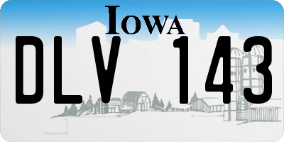IA license plate DLV143