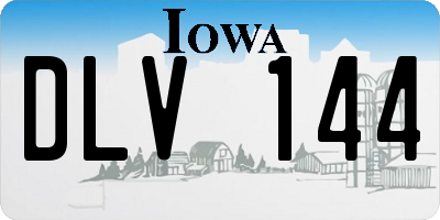 IA license plate DLV144