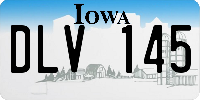 IA license plate DLV145