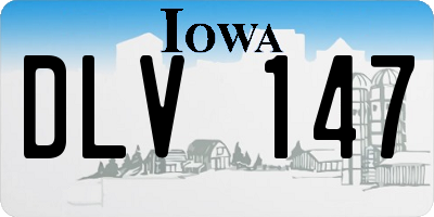 IA license plate DLV147