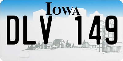 IA license plate DLV149