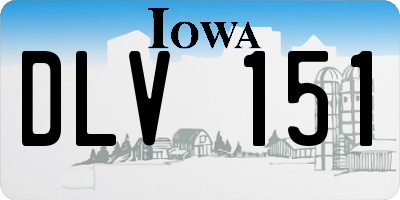 IA license plate DLV151