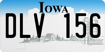 IA license plate DLV156