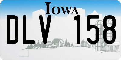 IA license plate DLV158