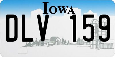 IA license plate DLV159