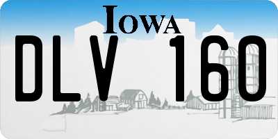 IA license plate DLV160
