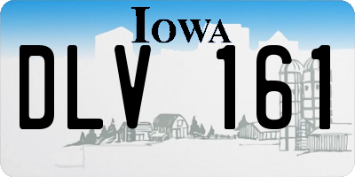 IA license plate DLV161