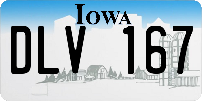 IA license plate DLV167