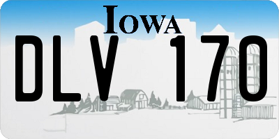 IA license plate DLV170