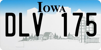 IA license plate DLV175