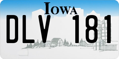 IA license plate DLV181