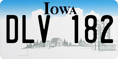 IA license plate DLV182
