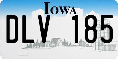 IA license plate DLV185