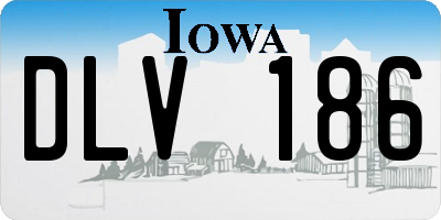 IA license plate DLV186