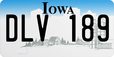 IA license plate DLV189