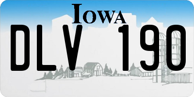 IA license plate DLV190