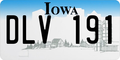 IA license plate DLV191