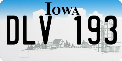 IA license plate DLV193