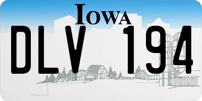 IA license plate DLV194
