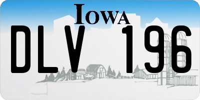 IA license plate DLV196