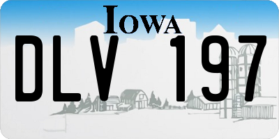 IA license plate DLV197