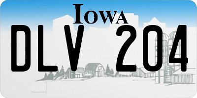 IA license plate DLV204