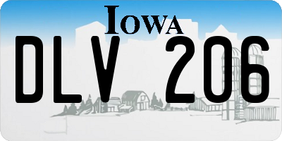 IA license plate DLV206