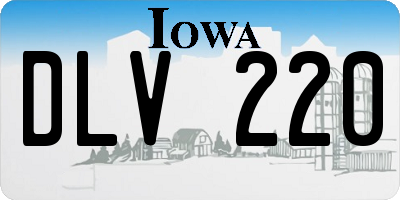 IA license plate DLV220