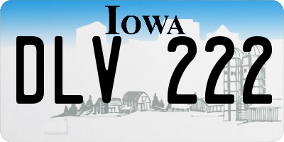 IA license plate DLV222