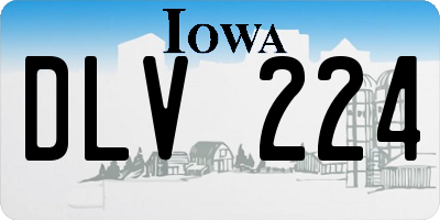 IA license plate DLV224