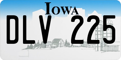 IA license plate DLV225