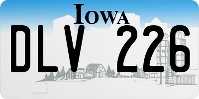 IA license plate DLV226