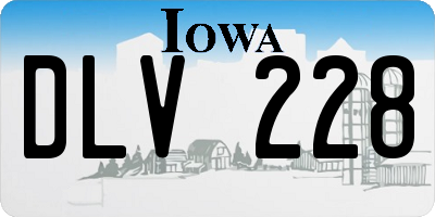 IA license plate DLV228