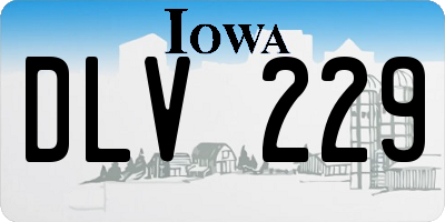 IA license plate DLV229