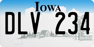 IA license plate DLV234