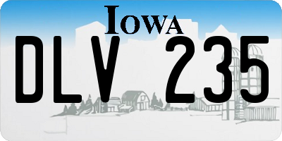 IA license plate DLV235