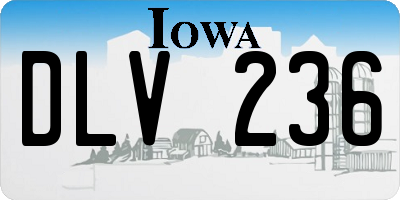 IA license plate DLV236