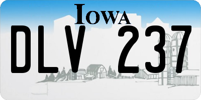 IA license plate DLV237