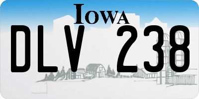 IA license plate DLV238
