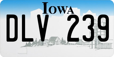 IA license plate DLV239