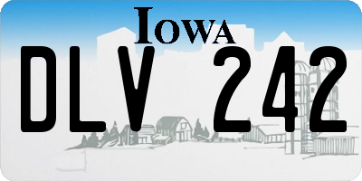 IA license plate DLV242