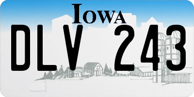 IA license plate DLV243